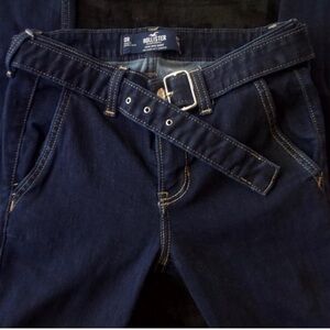 Hollister Men's Navy Slim Jeans with Belt